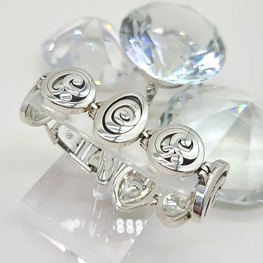 Brighton "VERTIGO SWIRL" Mod Paneled Bracelet with Groovy 60's Vibe!